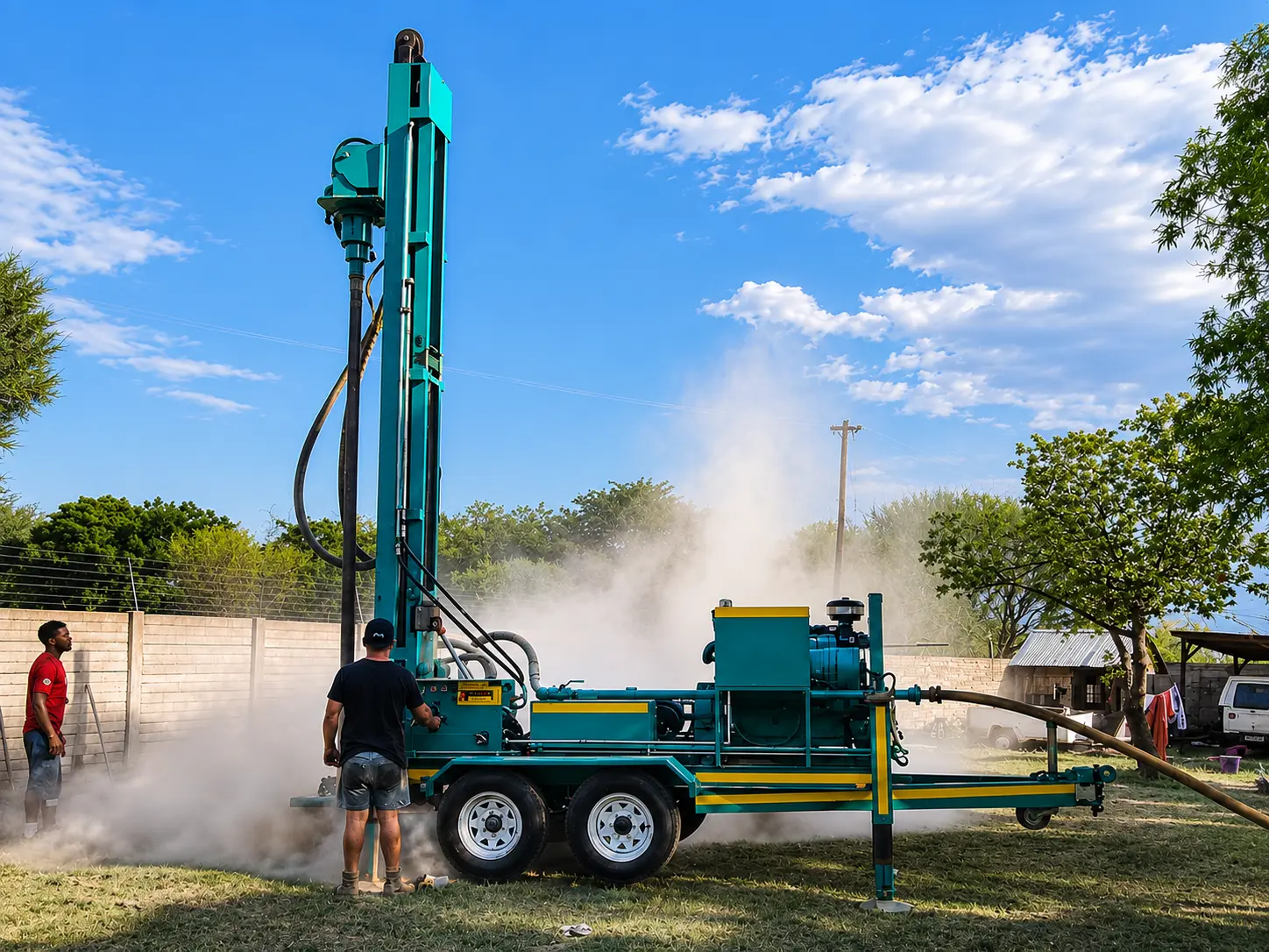 Big Joe, Gauteng's borehole drilling specialist, on site